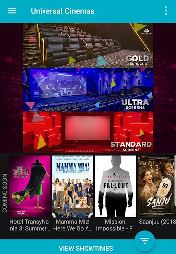 Android application Universal Cinemas screenshort