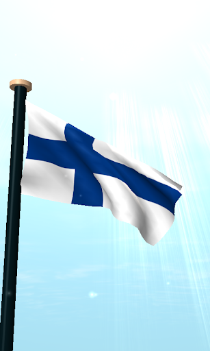Finland Flag 3D Live Wallpaper Screen 2