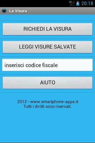 Android application La Visura screenshort