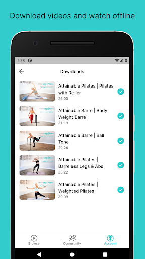 Pilates Barre OnDemand Screen 2