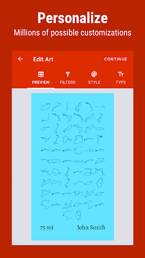 Android application ActivityArt: Strava Visualizer screenshort