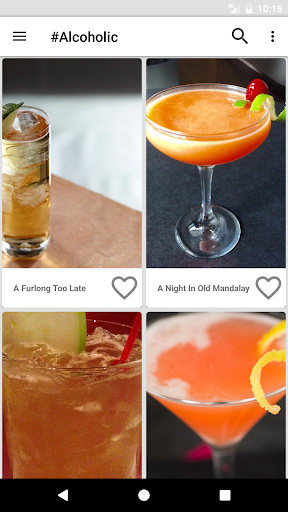 Android application mixology screenshort