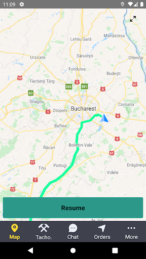 Tracknamic’s Driver App Screen 3