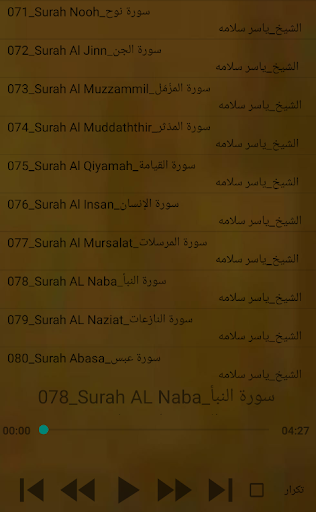 القران بصوت الشيخ ياسر سلامه Screen 3