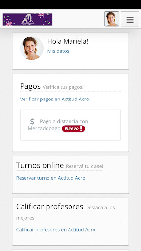 Android application Actitud Acro screenshort
