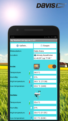 Android application My WeatherLink App screenshort