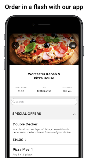 Android application Worcester Kebab House App screenshort