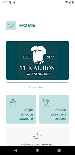 Android application Albion Restaurant BB2 screenshort