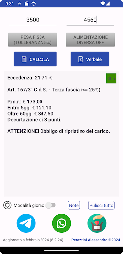Android application Sovraccarico+ screenshort