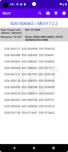 Android application BEUT - Bosch ECU UltiMAX Tool screenshort