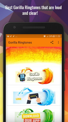 Android application Gorilla Sounds screenshort