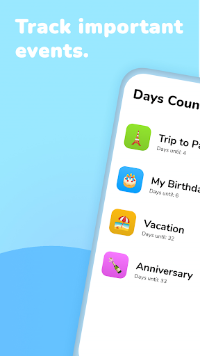 Android application Days Counter screenshort