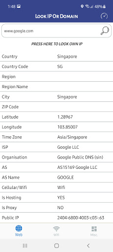 Wifi Tools Screen 2