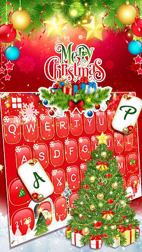 Red Christmas Keyboard Theme Screen 2