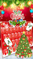 screenshot of Red Christmas Keyboard Theme