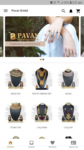 Android application Pavan Bridal screenshort