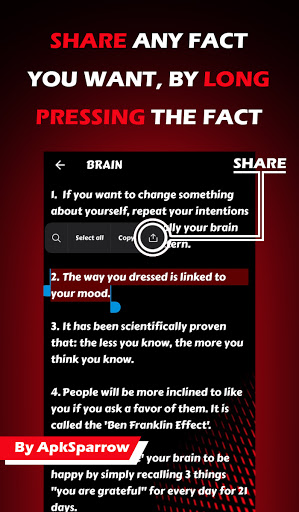 1000+ Psychology Facts App Screen 3