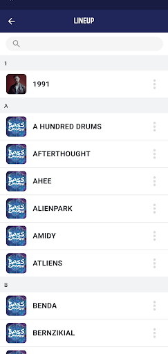Bass Canyon Festival App Screen 2