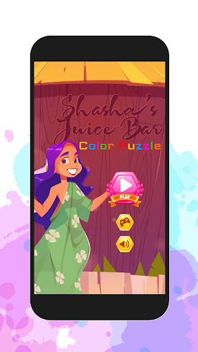 Android application Shasha's JuiceBar Color Puzzle screenshort