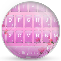 Keyboard Theme Glass Pink Flow