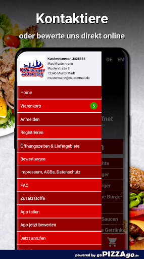 USA Burger and Hot Dog Augsbur Screen 3